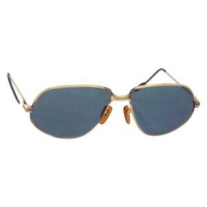 CARTIER Sunglasses Metal Blue Auth am8889